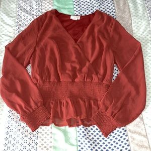 Japan Chiffon Long Sleeve Top